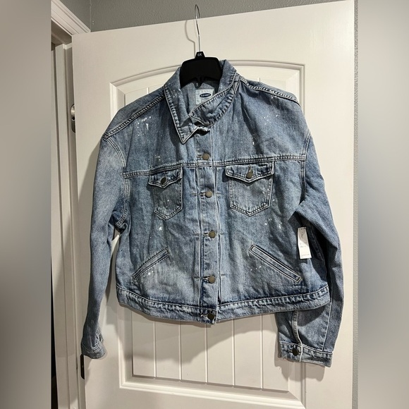 Old Navy Jackets & Blazers - NEW NWT Old Navy paint splatter Jean jacket XXL plus